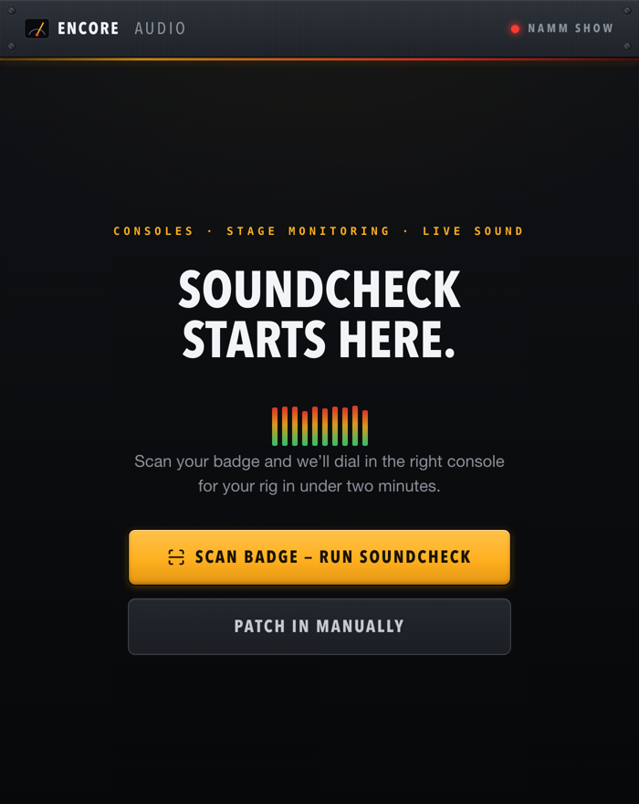 Encore Audio pro audio capture interface